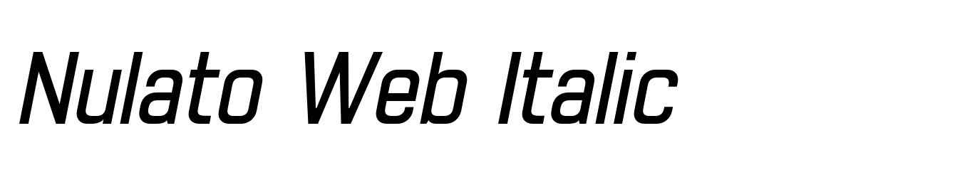 Nulato Web Italic
